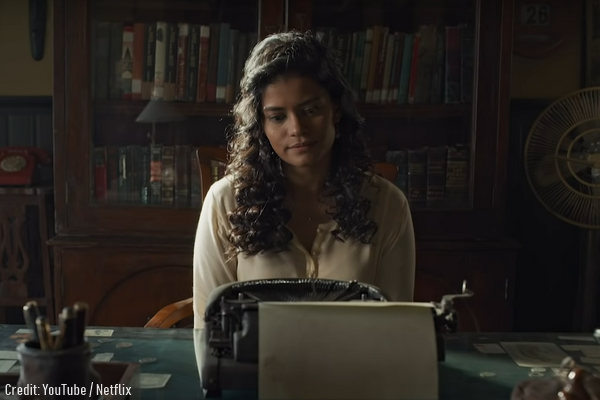 Palomi Ghosh in typewriter