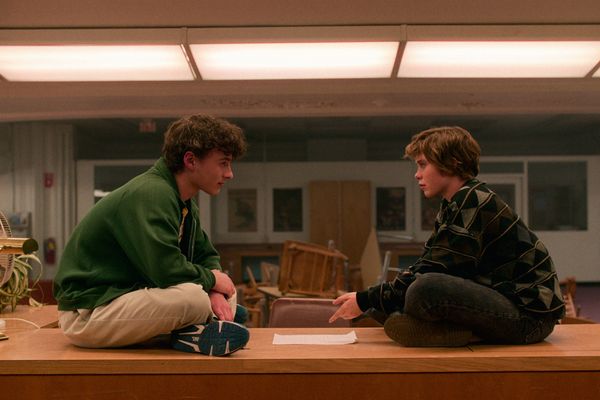 Sophia Lillis and Wyatt Oleff in I Am Not Okay with This
